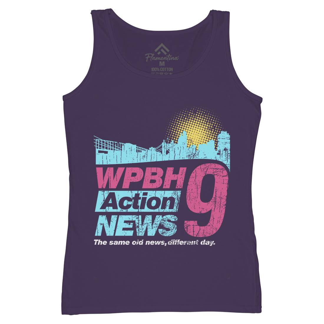 Wpbh Action Womens Organic Tank Top Vest Retro D342