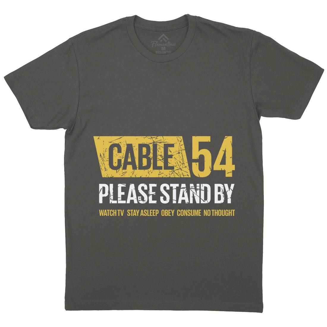Cable 54 Mens Organic Crew Neck T-Shirt Horror D344