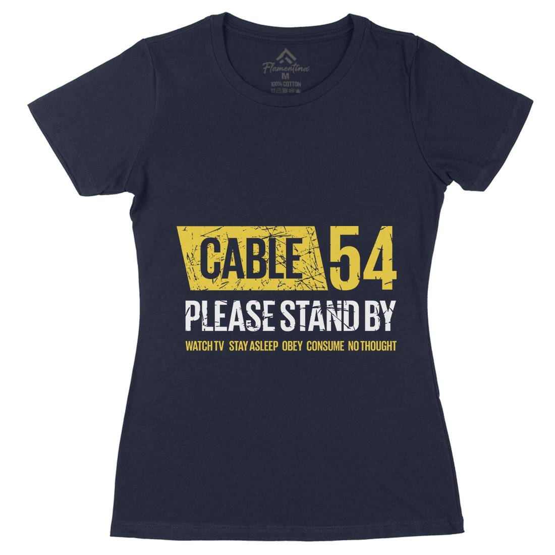 Cable 54 Womens Organic Crew Neck T-Shirt Horror D344