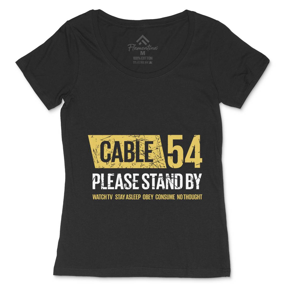 Cable 54 Womens Scoop Neck T-Shirt Horror D344