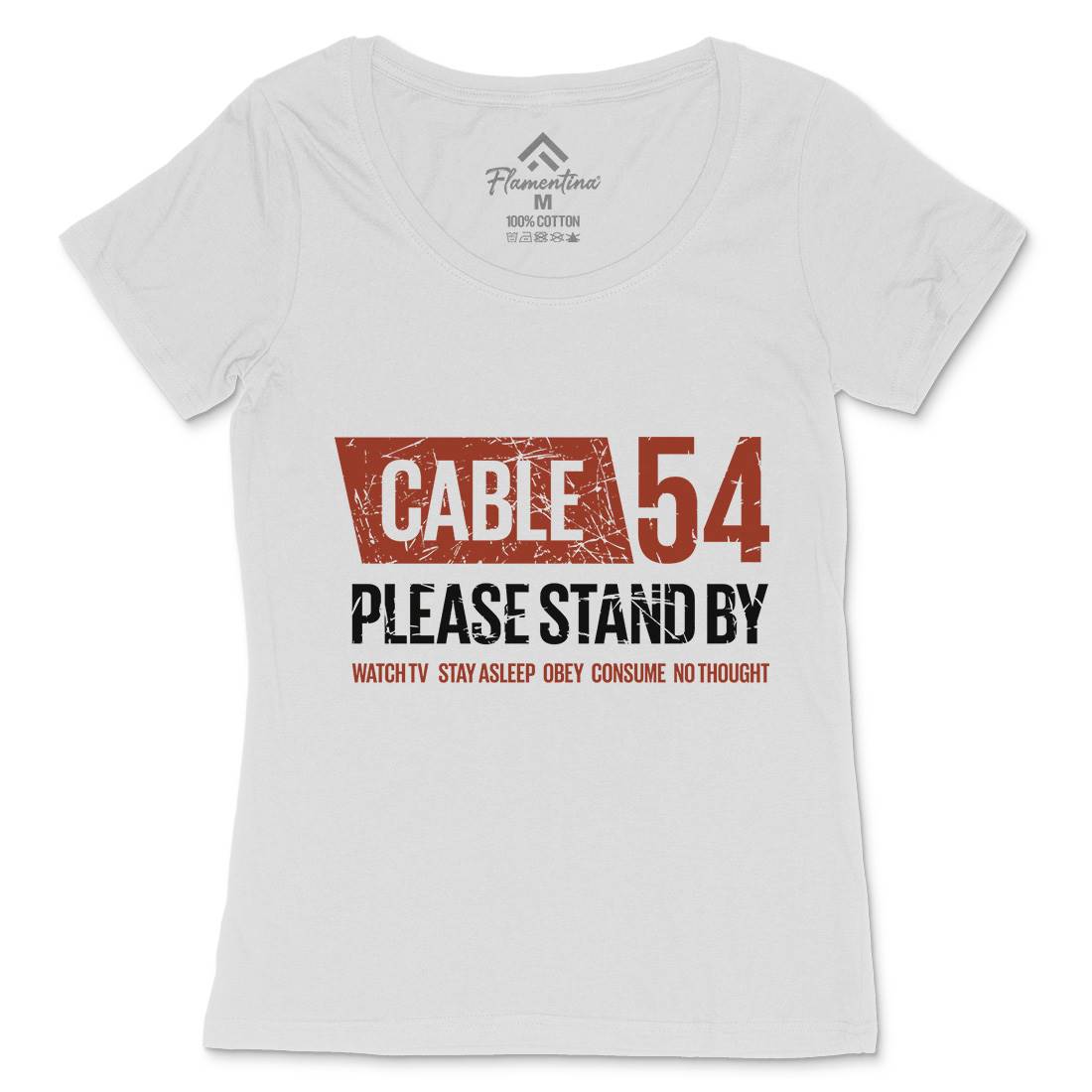 Cable 54 Womens Scoop Neck T-Shirt Horror D344