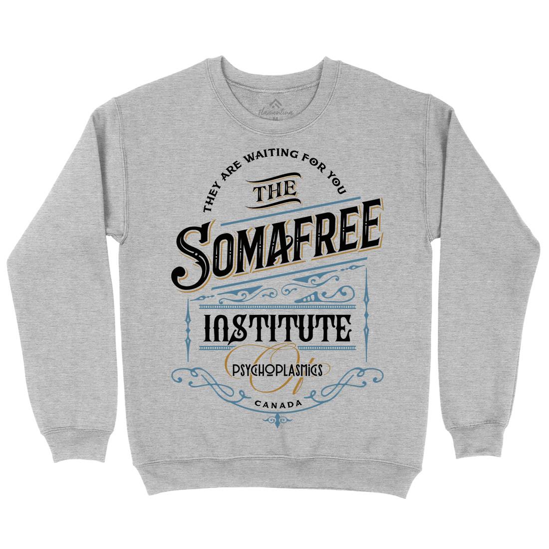 Somafree Institute Mens Crew Neck Sweatshirt Horror D345
