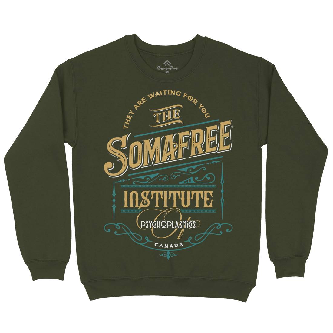 Somafree Institute Mens Crew Neck Sweatshirt Horror D345