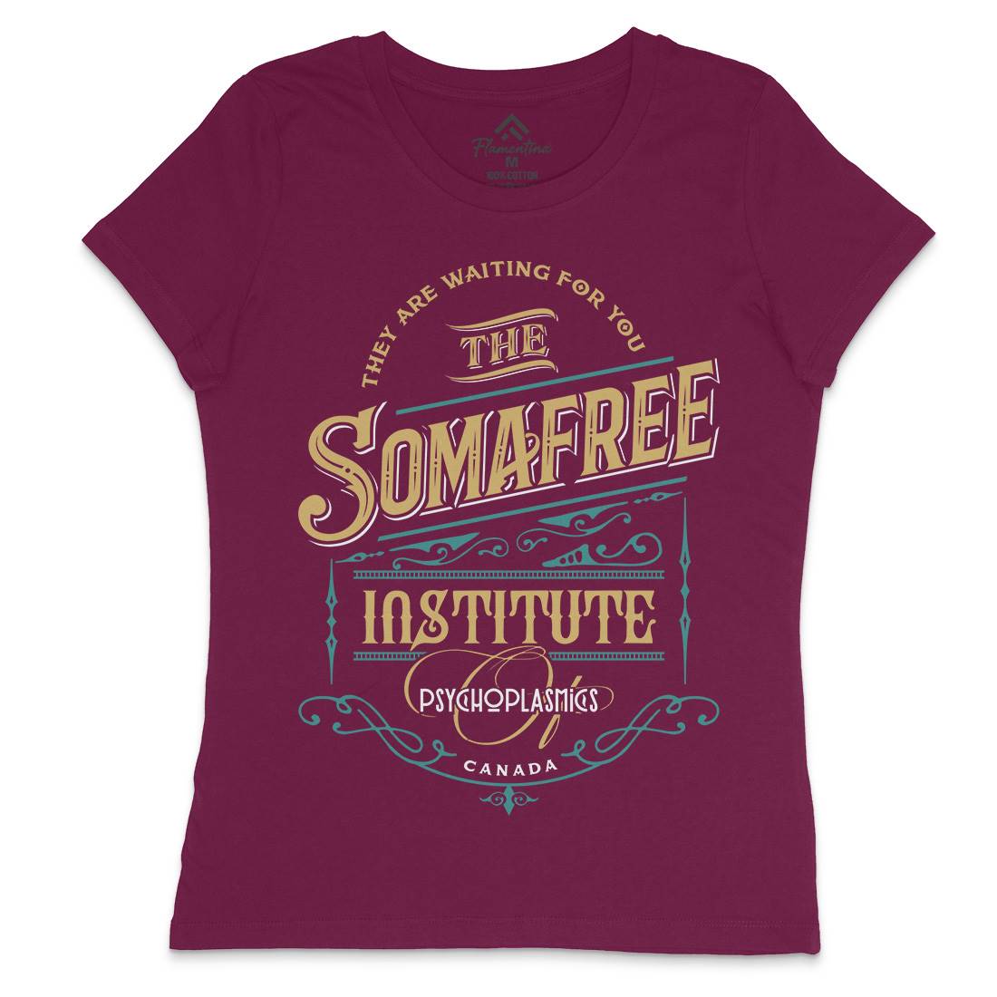 Somafree Institute Womens Crew Neck T-Shirt Horror D345