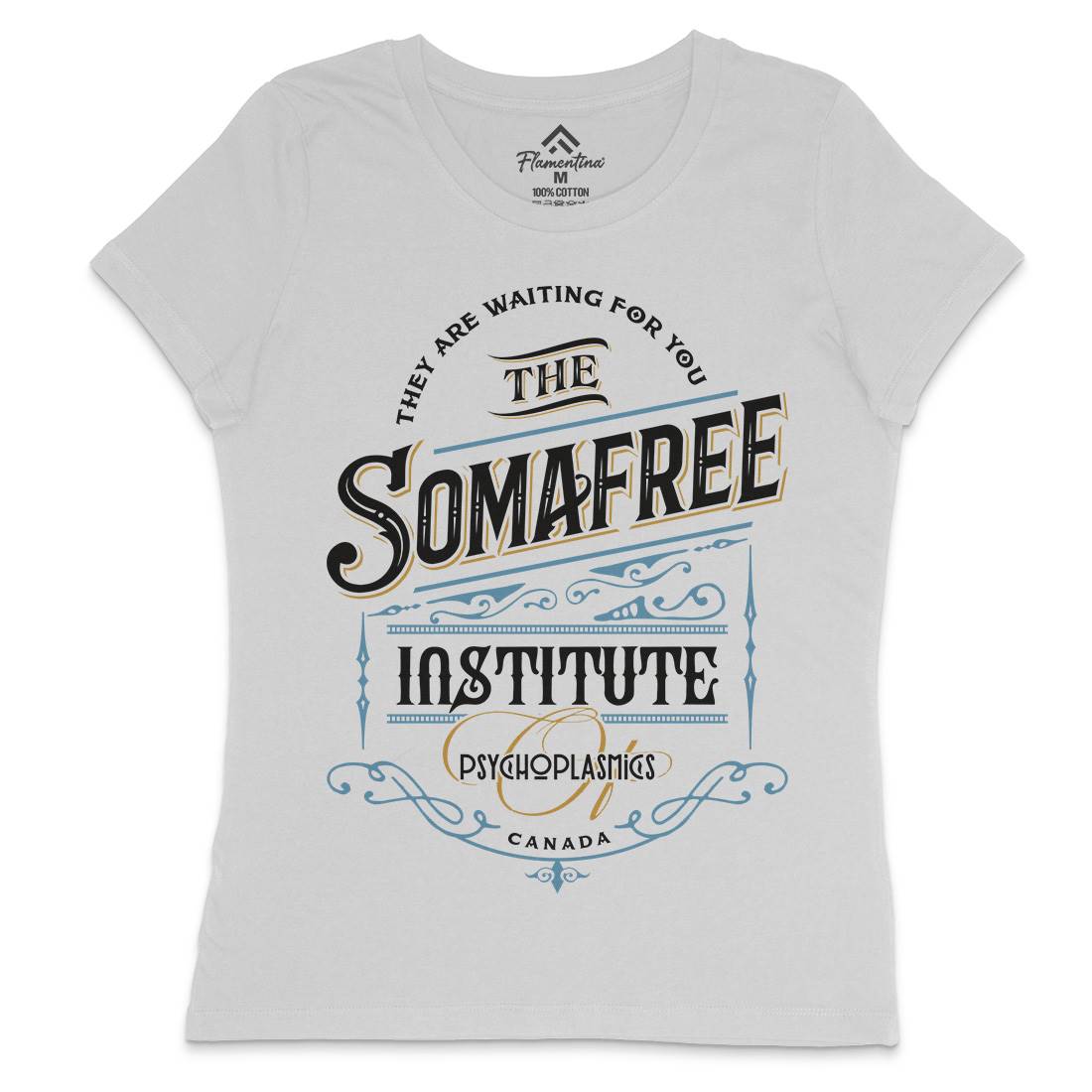 Somafree Institute Womens Crew Neck T-Shirt Horror D345