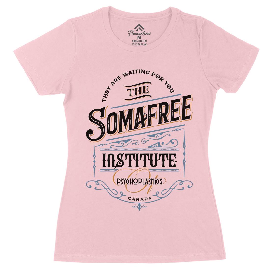 Somafree Institute Womens Organic Crew Neck T-Shirt Horror D345