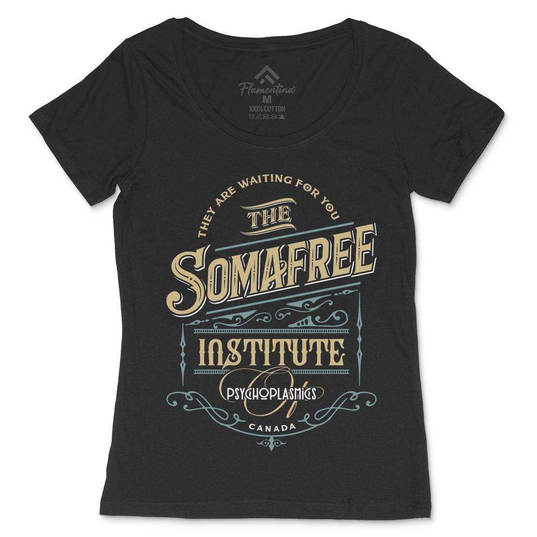 Somafree Institute Womens Scoop Neck T-Shirt Horror D345