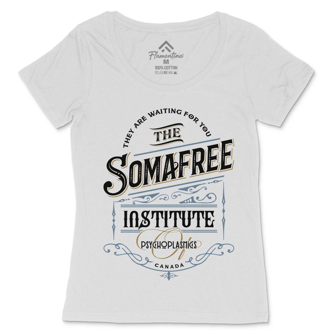 Somafree Institute Womens Scoop Neck T-Shirt Horror D345