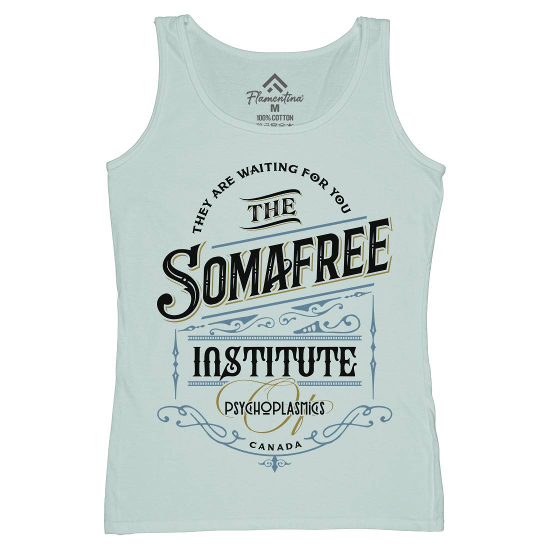 Somafree Institute Womens Organic Tank Top Vest Horror D345