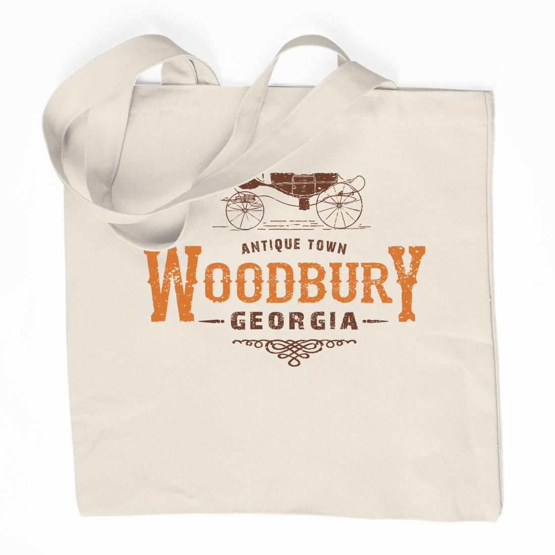 Woodbury Organic Premium Cotton Tote Bag Horror D347
