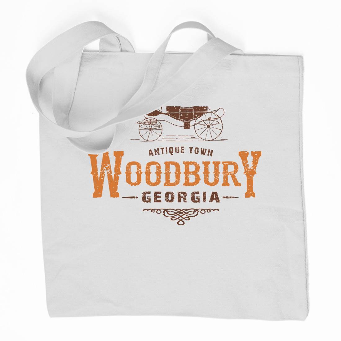 Woodbury Organic Premium Cotton Tote Bag Horror D347
