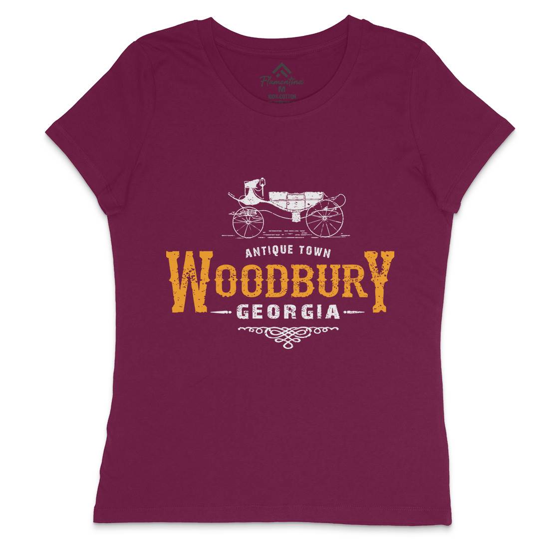 Woodbury Womens Crew Neck T-Shirt Horror D347