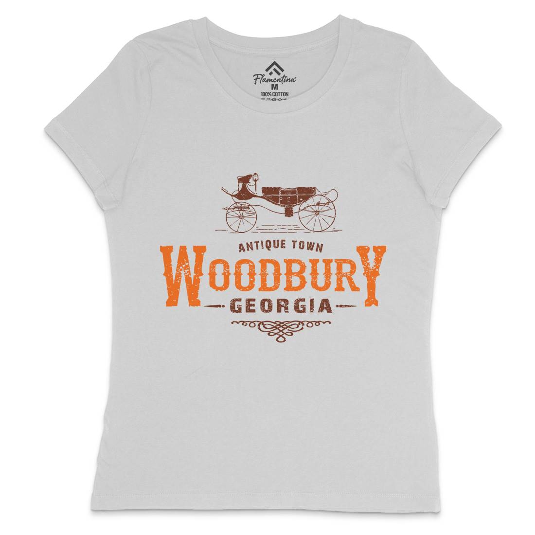 Woodbury Womens Crew Neck T-Shirt Horror D347