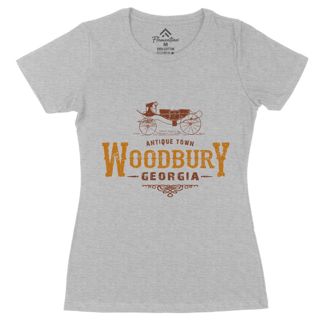 Woodbury Womens Organic Crew Neck T-Shirt Horror D347