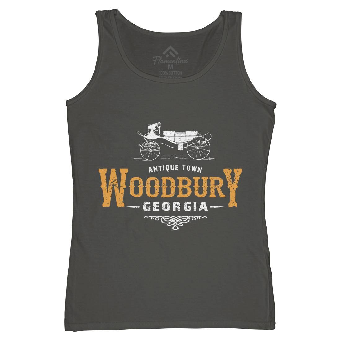 Woodbury Womens Organic Tank Top Vest Horror D347