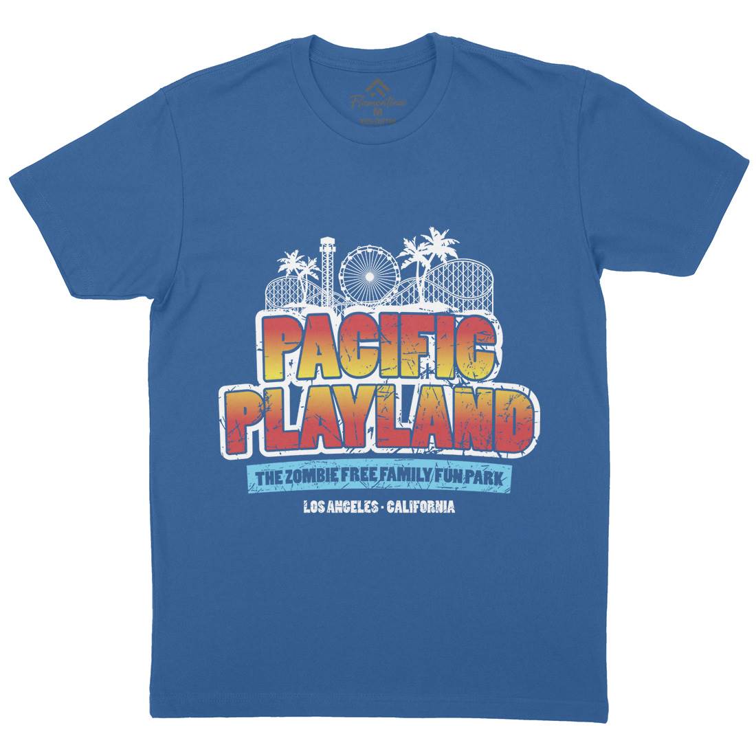 Pacific Playland Mens Organic Crew Neck T-Shirt Horror D349