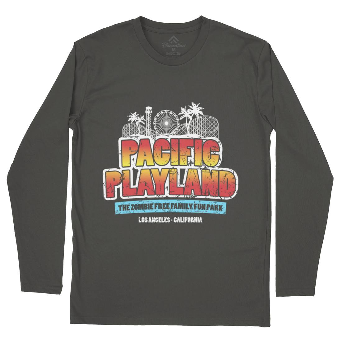 Pacific Playland Mens Long Sleeve T-Shirt Horror D349
