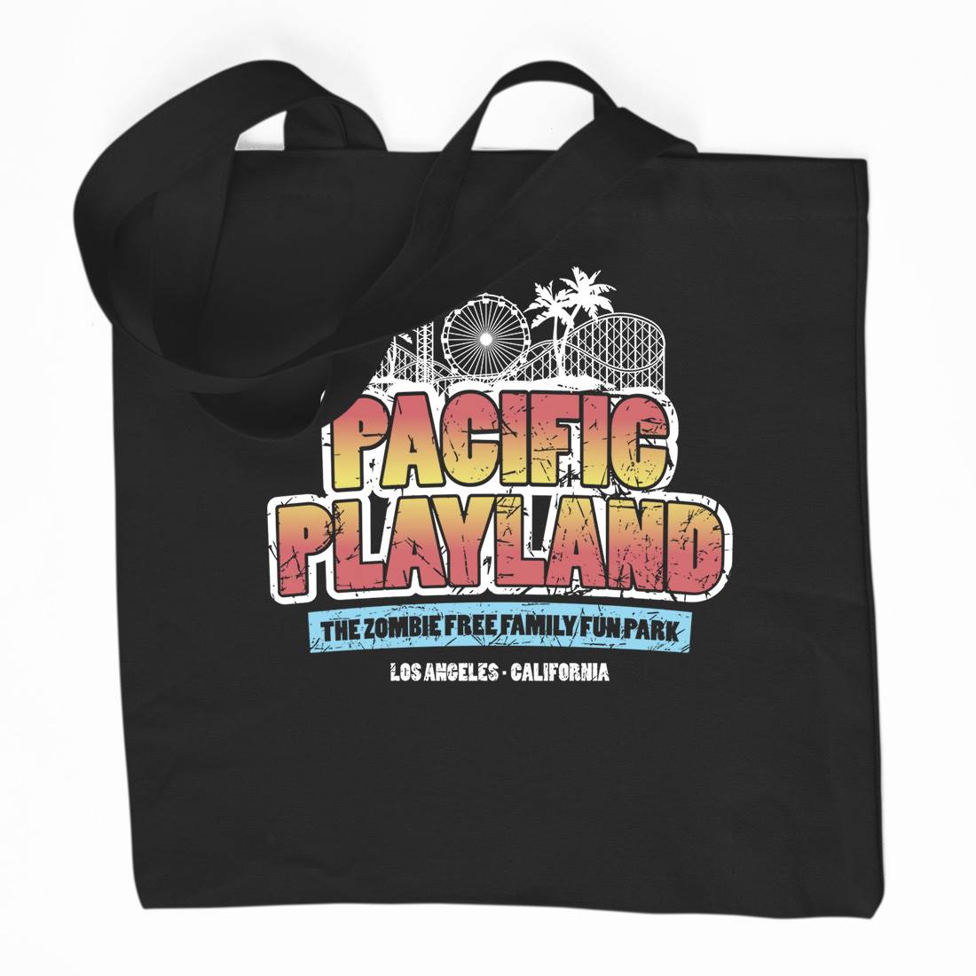 Pacific Playland Organic Premium Cotton Tote Bag Horror D349