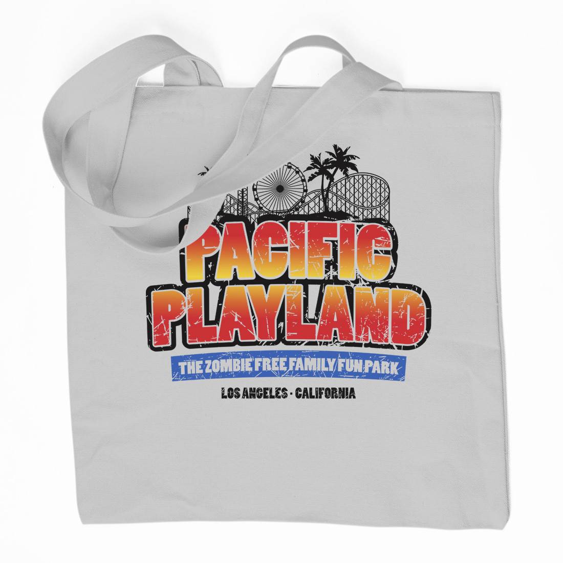 Pacific Playland Organic Premium Cotton Tote Bag Horror D349