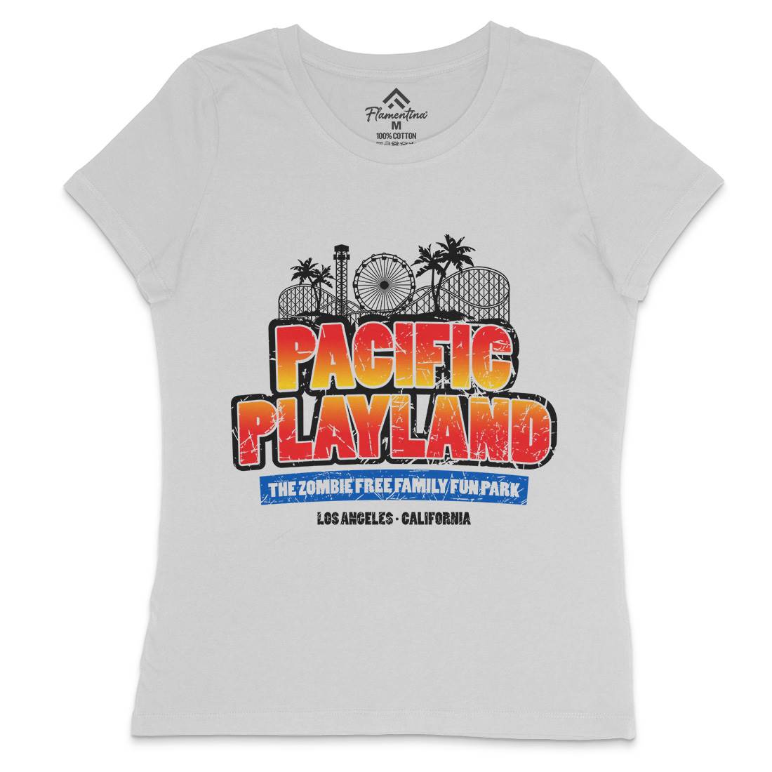 Pacific Playland Womens Crew Neck T-Shirt Horror D349