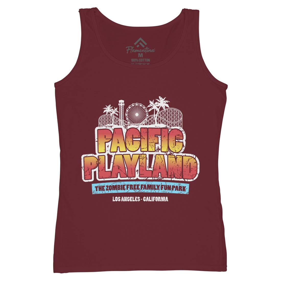 Pacific Playland Womens Organic Tank Top Vest Horror D349