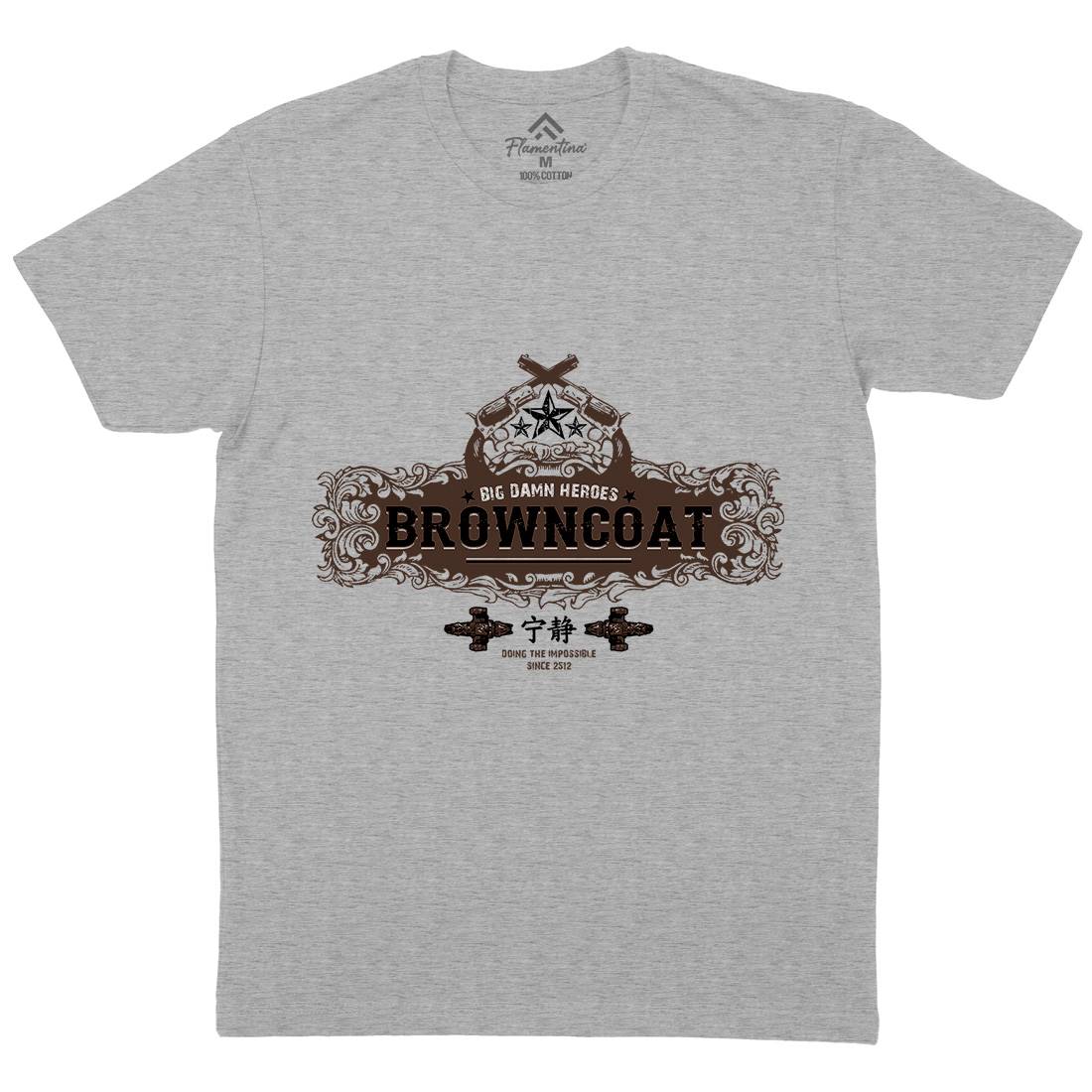 Browncoat Mens Organic Crew Neck T-Shirt Space D350