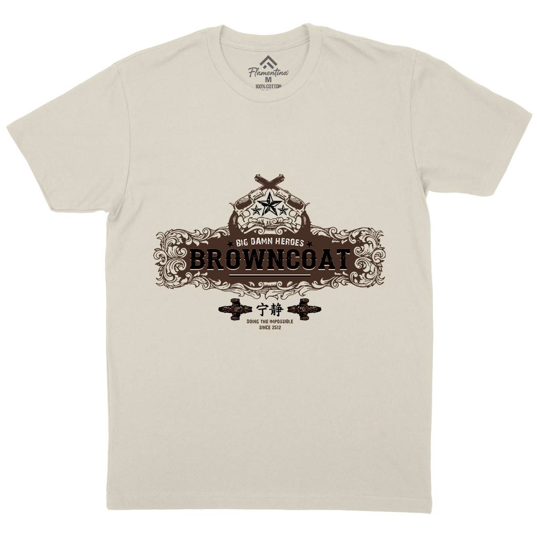 Browncoat Mens Organic Crew Neck T-Shirt Space D350