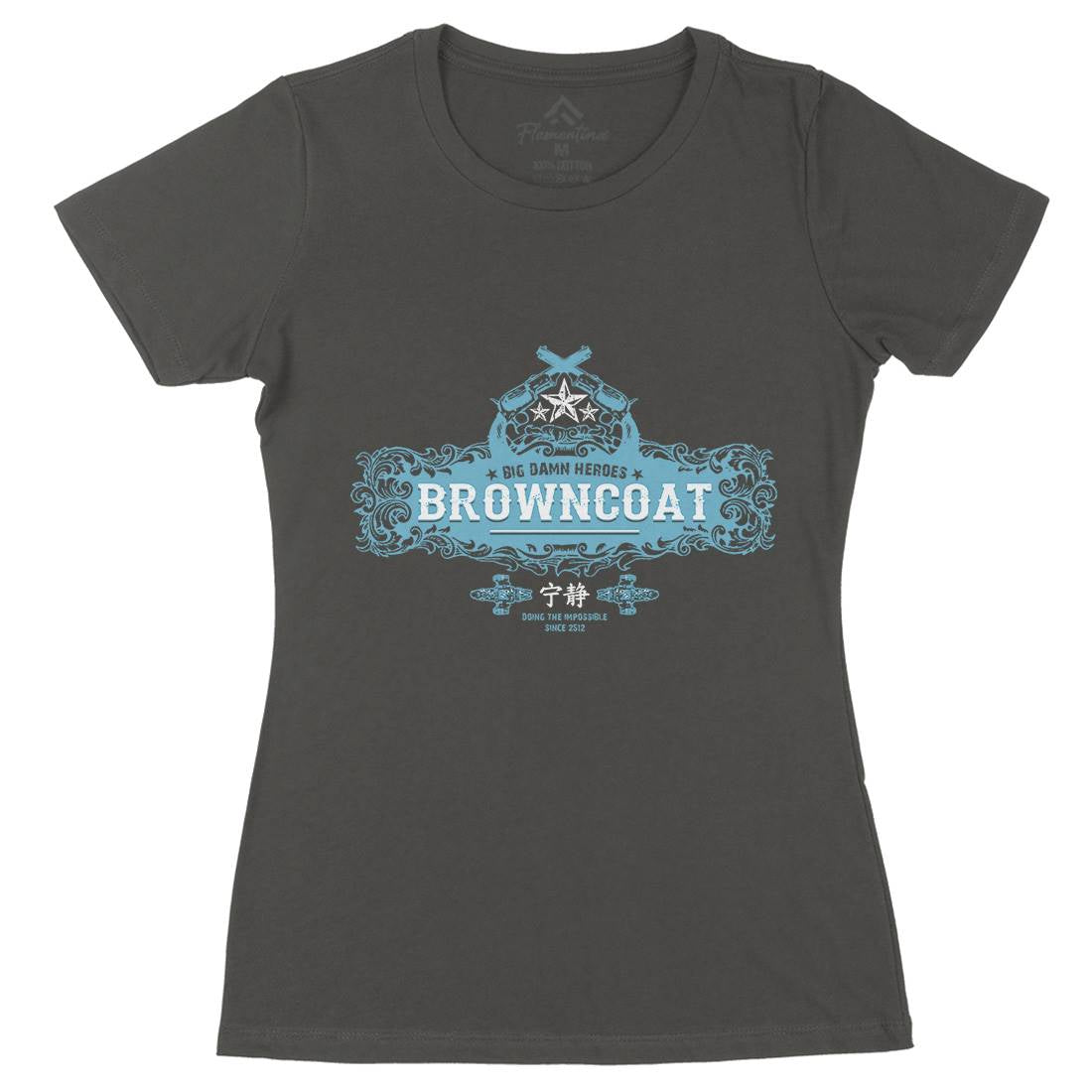 Browncoat Womens Organic Crew Neck T-Shirt Space D350