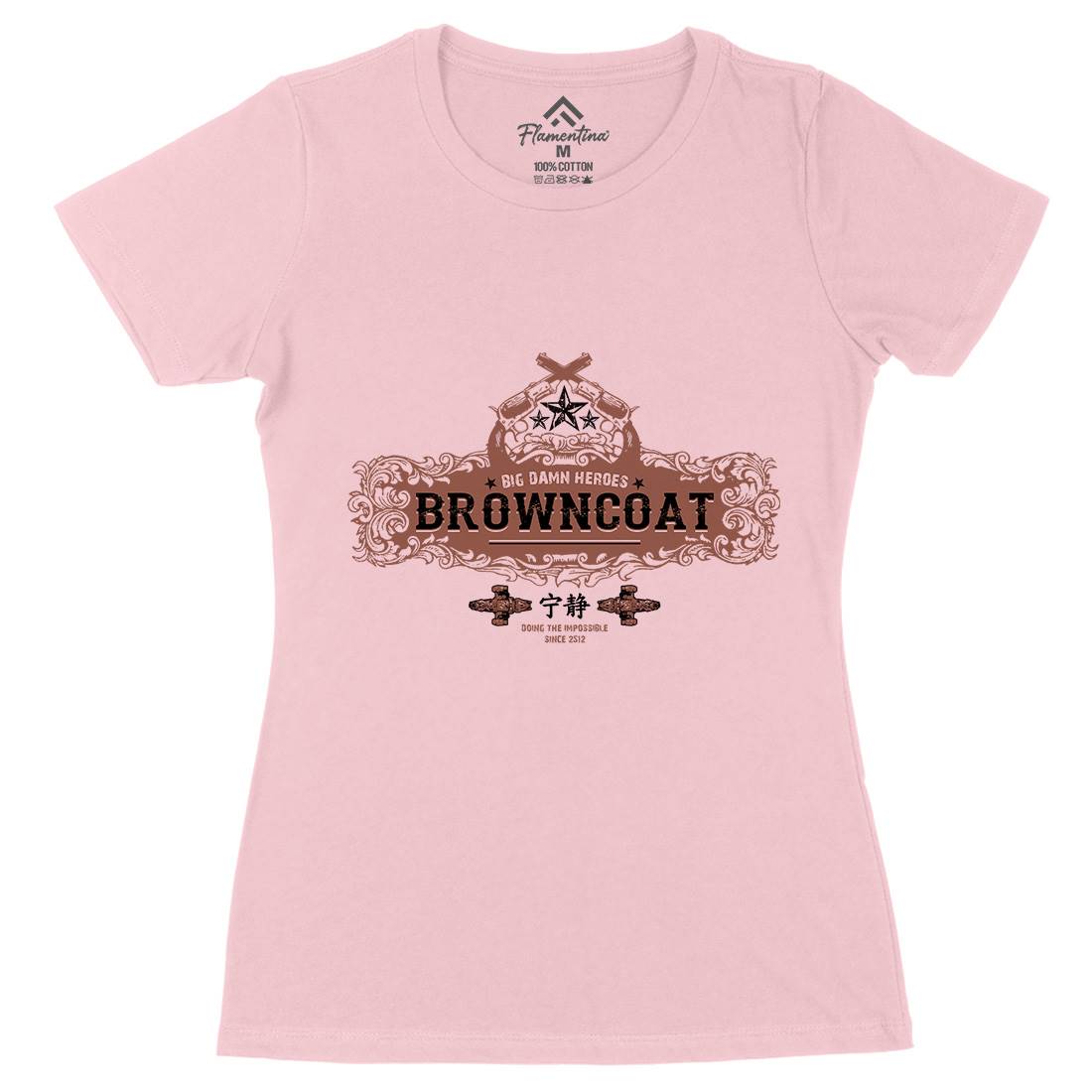 Browncoat Womens Organic Crew Neck T-Shirt Space D350