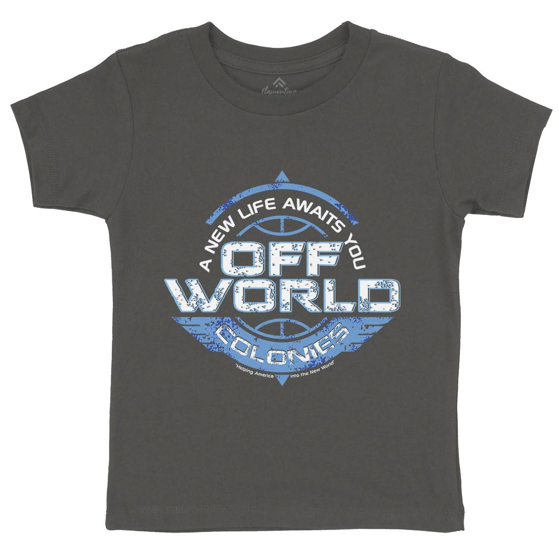 Off-World Colonies Kids Organic Crew Neck T-Shirt Space D351