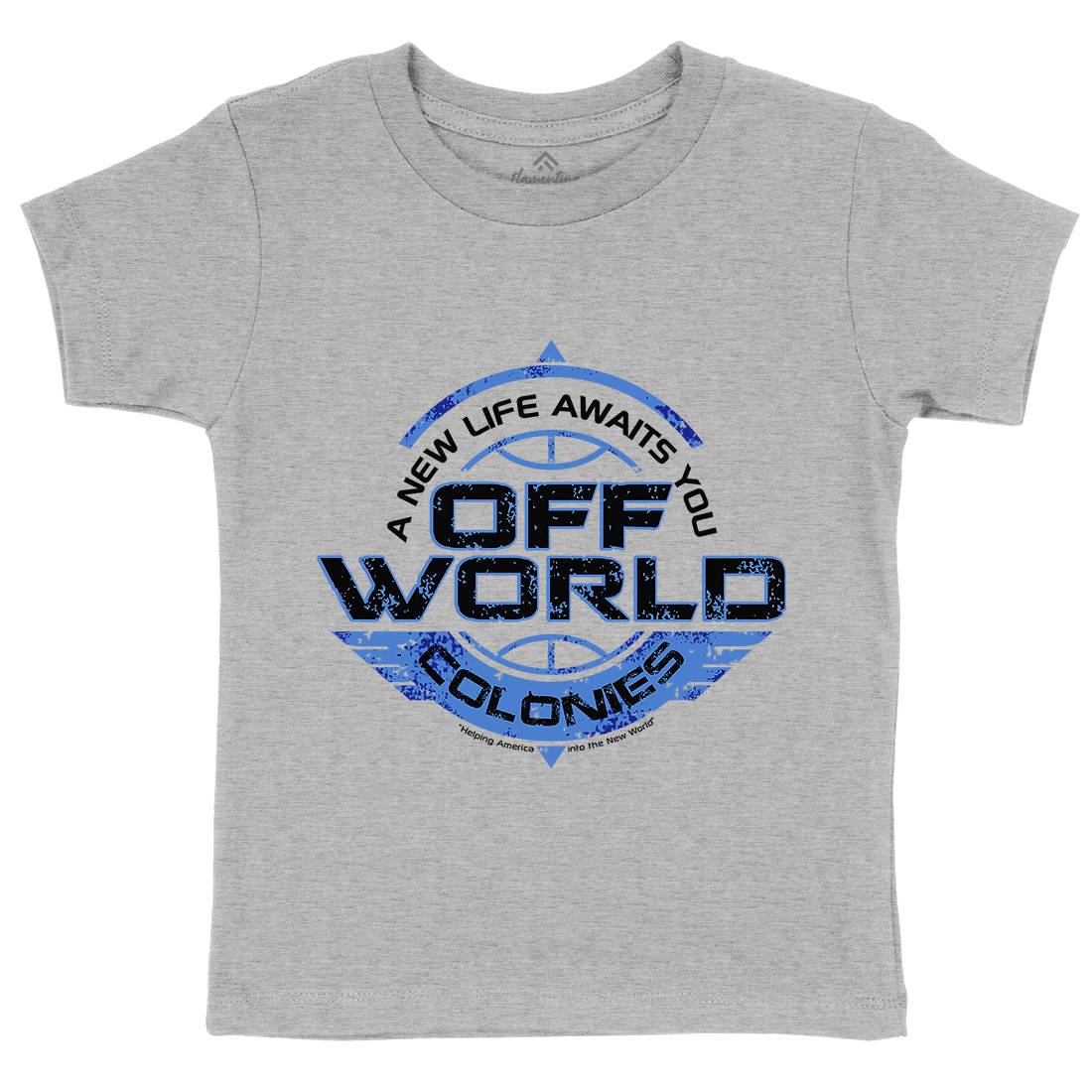 Off-World Colonies Kids Crew Neck T-Shirt Space D351