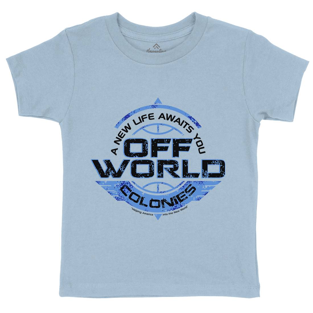 Off-World Colonies Kids Crew Neck T-Shirt Space D351