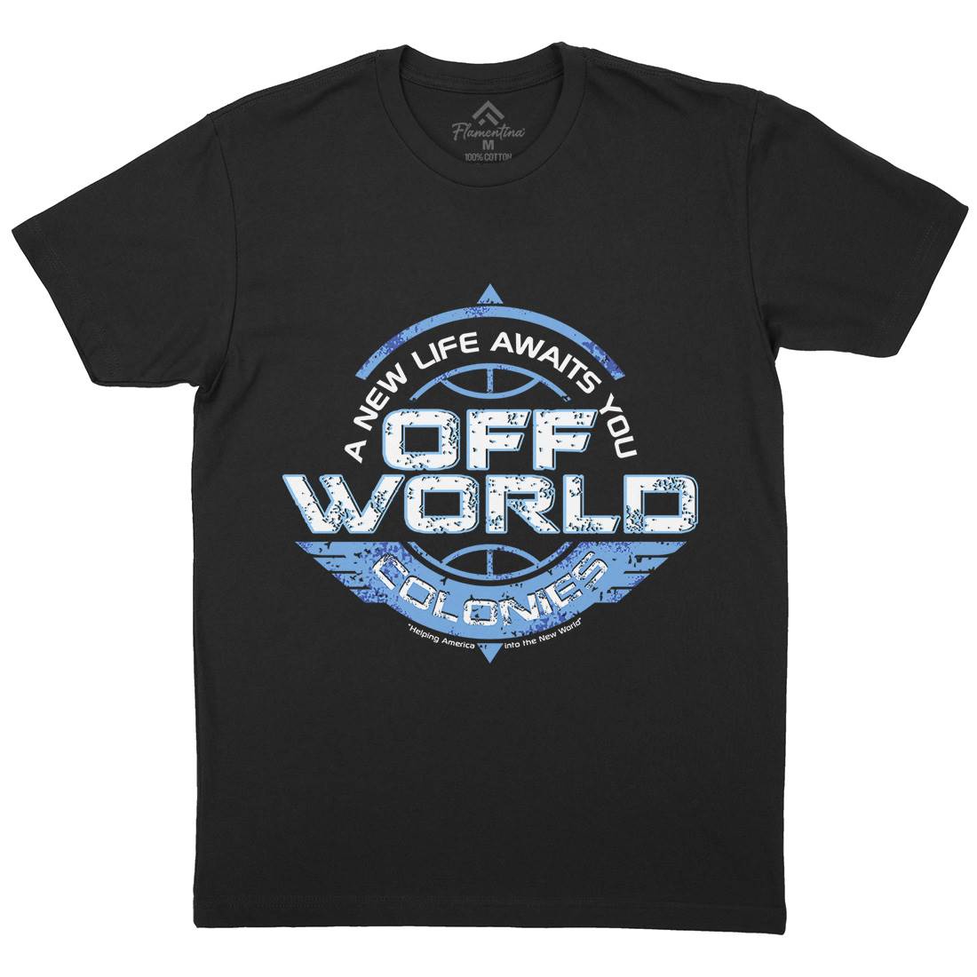 Off-World Colonies Mens Crew Neck T-Shirt Space D351