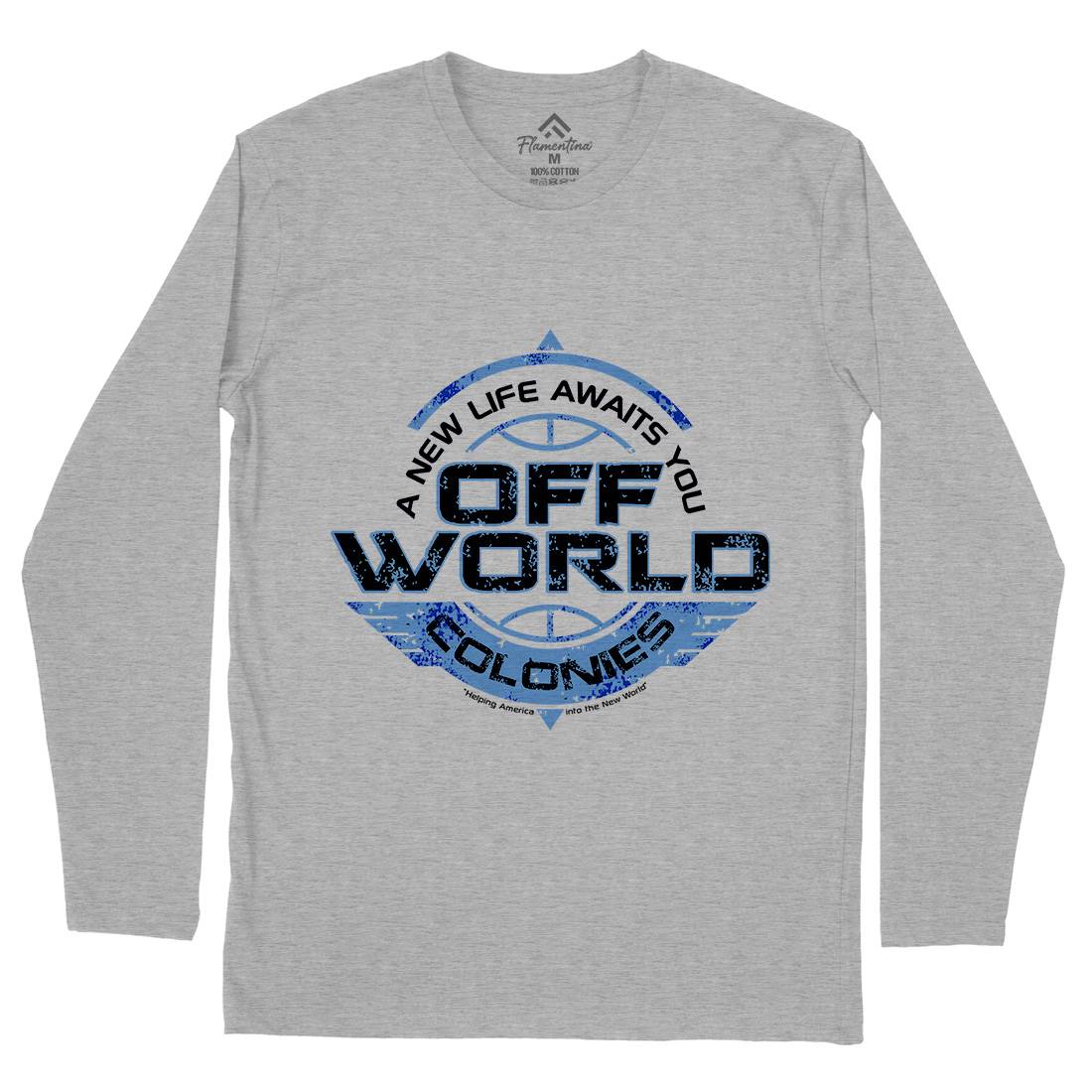 Off-World Colonies Mens Long Sleeve T-Shirt Space D351