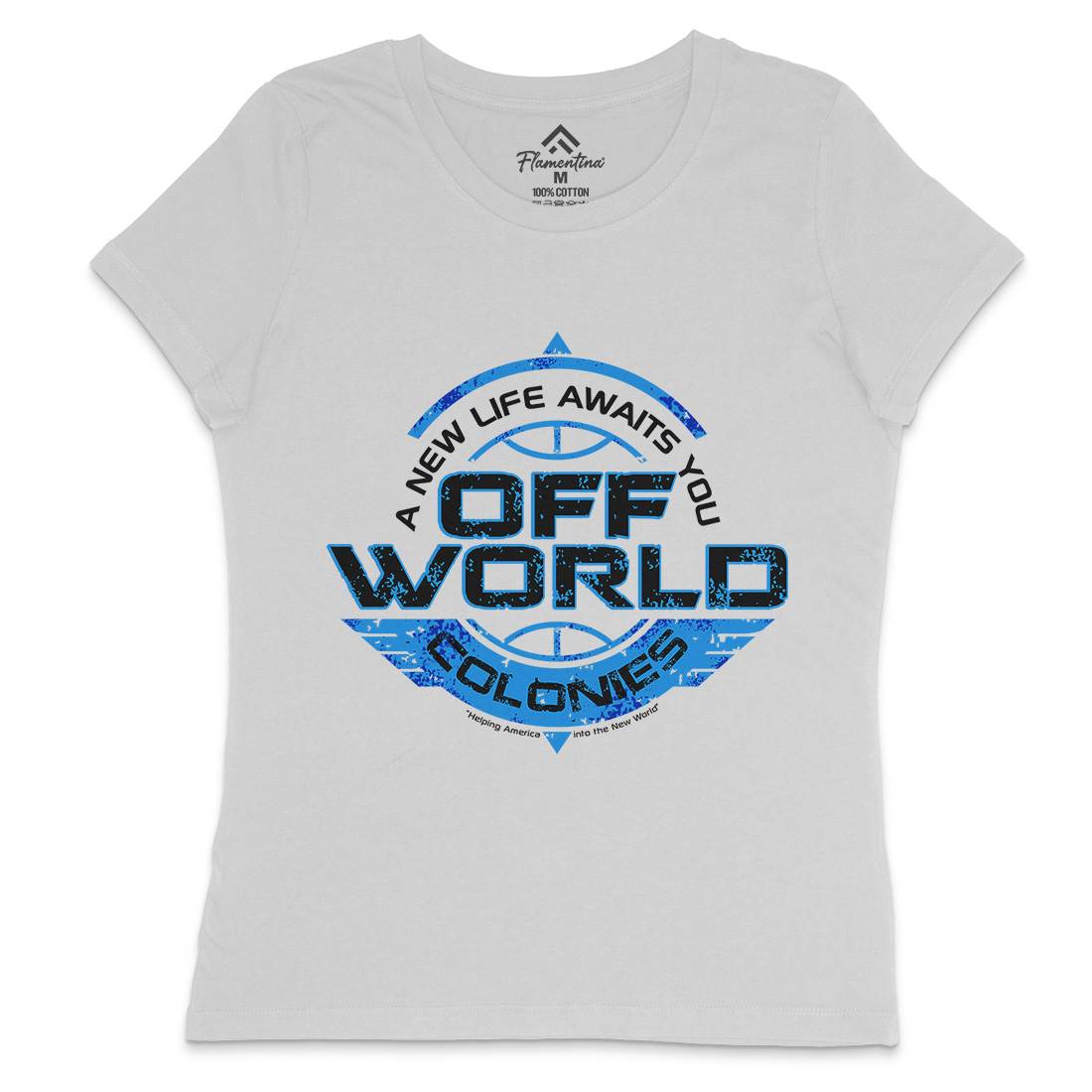 Off-World Colonies Womens Crew Neck T-Shirt Space D351
