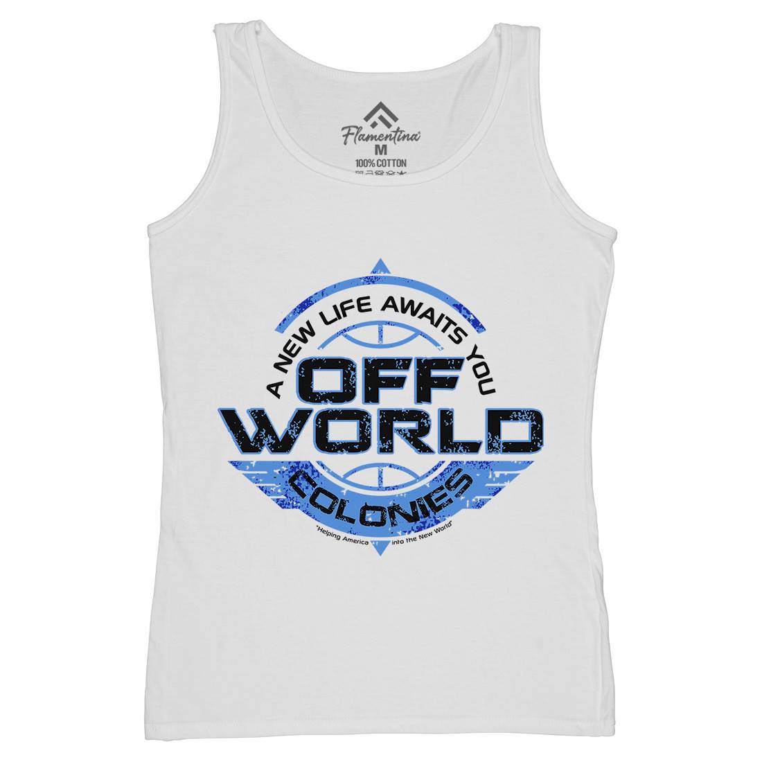 Off-World Colonies Womens Organic Tank Top Vest Space D351