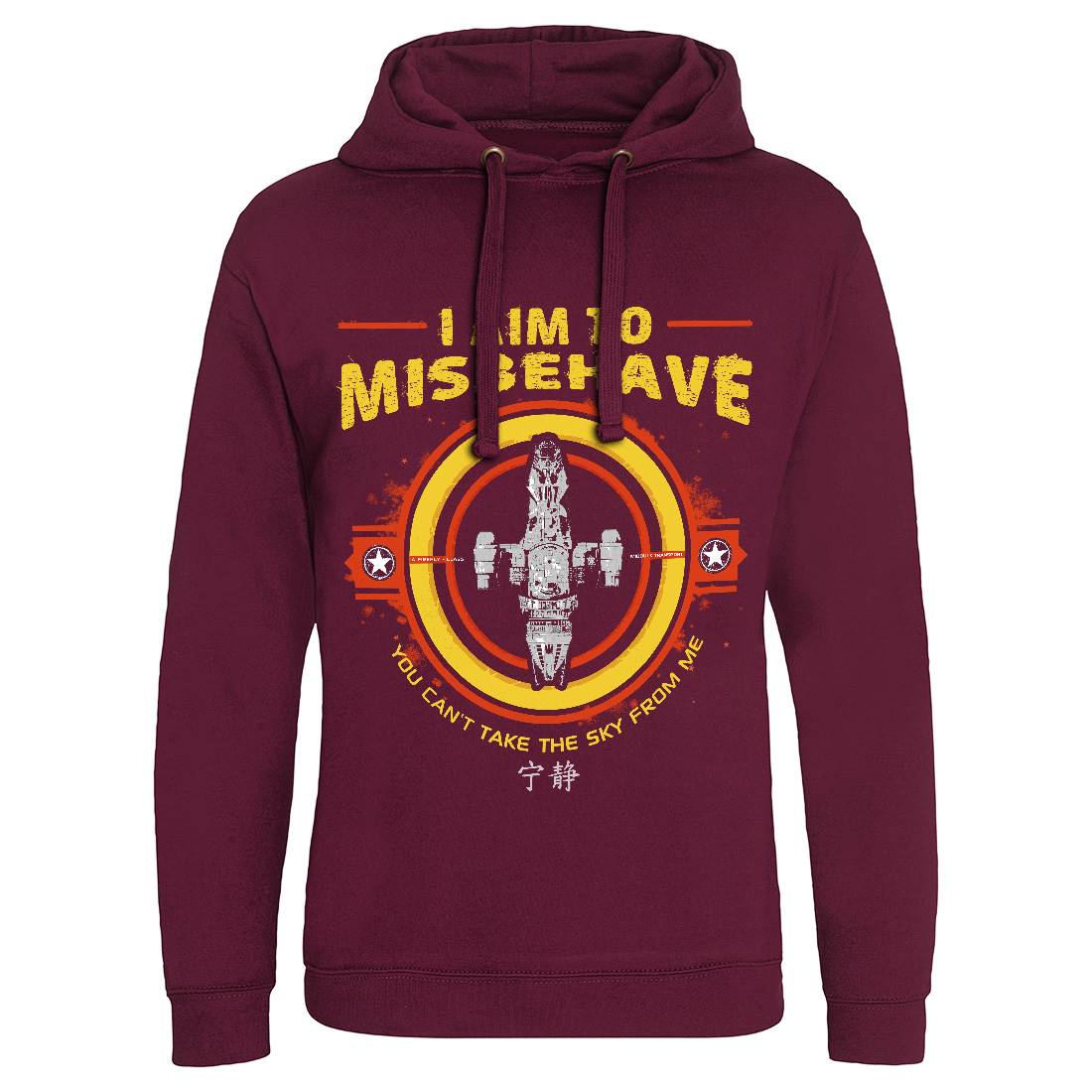 I Aim To Misbehave Mens Hoodie Without Pocket Space D352