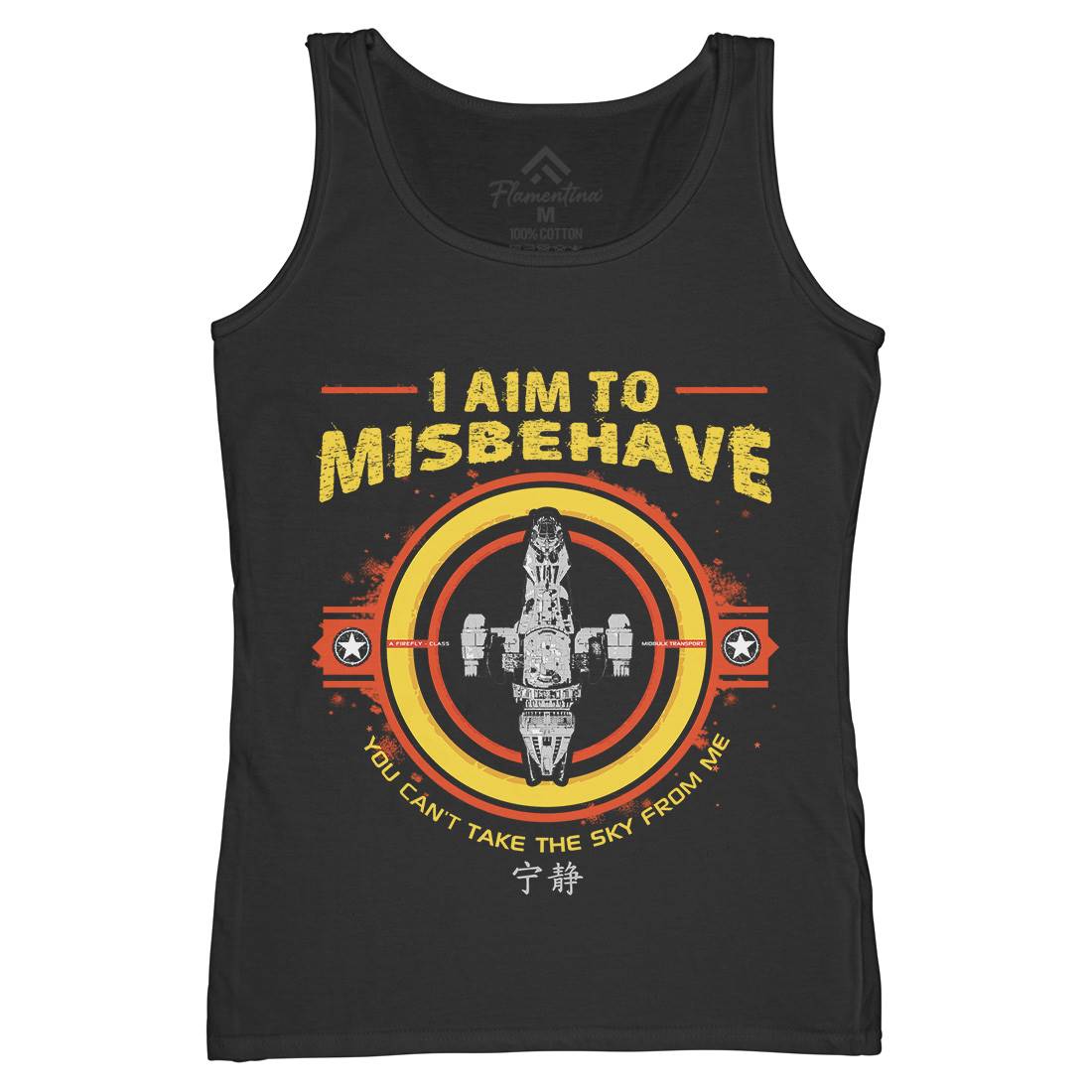 I Aim To Misbehave Womens Organic Tank Top Vest Space D352