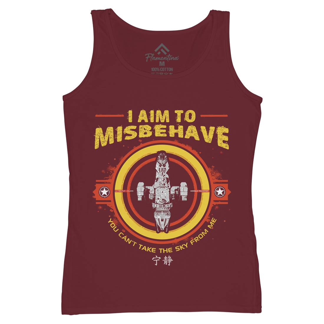 I Aim To Misbehave Womens Organic Tank Top Vest Space D352