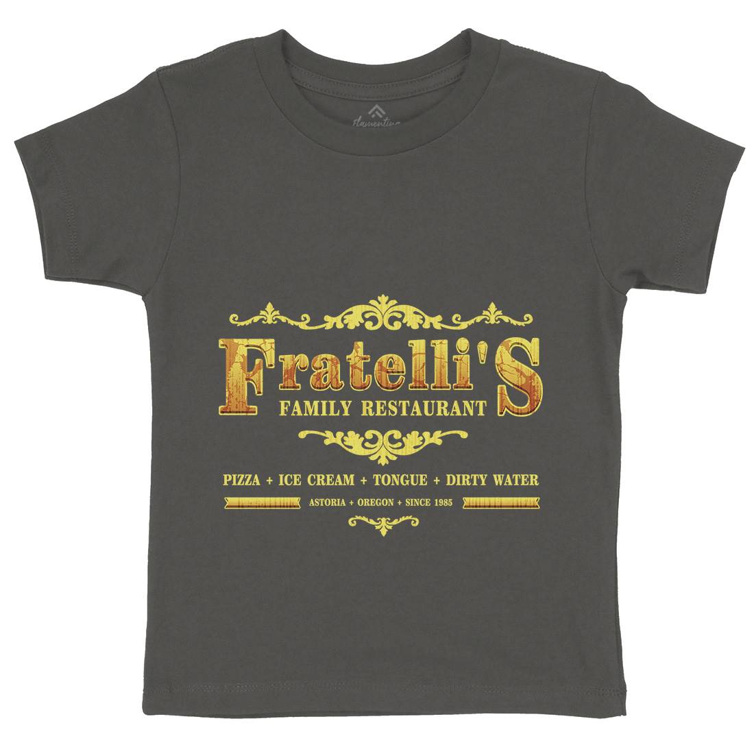 Fratellis Restaurant Kids Crew Neck T-Shirt Horror D353