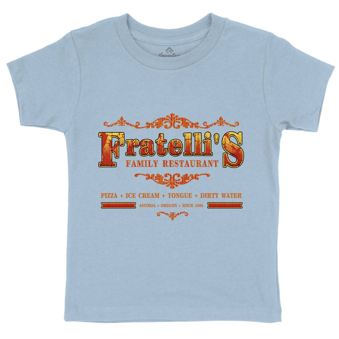 Fratellis Restaurant Kids Crew Neck T-Shirt Horror D353