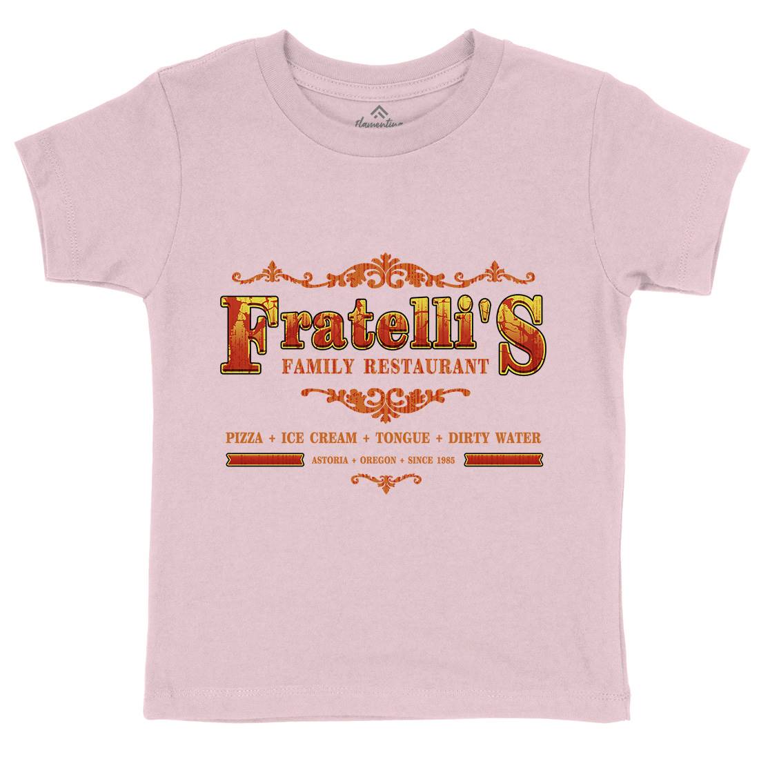 Fratellis Restaurant Kids Organic Crew Neck T-Shirt Horror D353