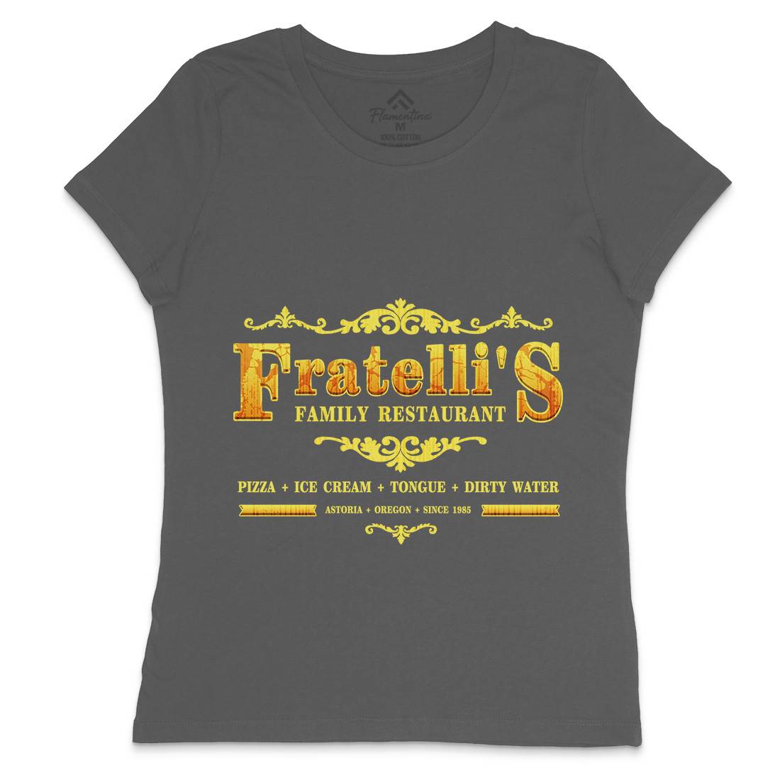 Fratellis Restaurant Womens Crew Neck T-Shirt Horror D353