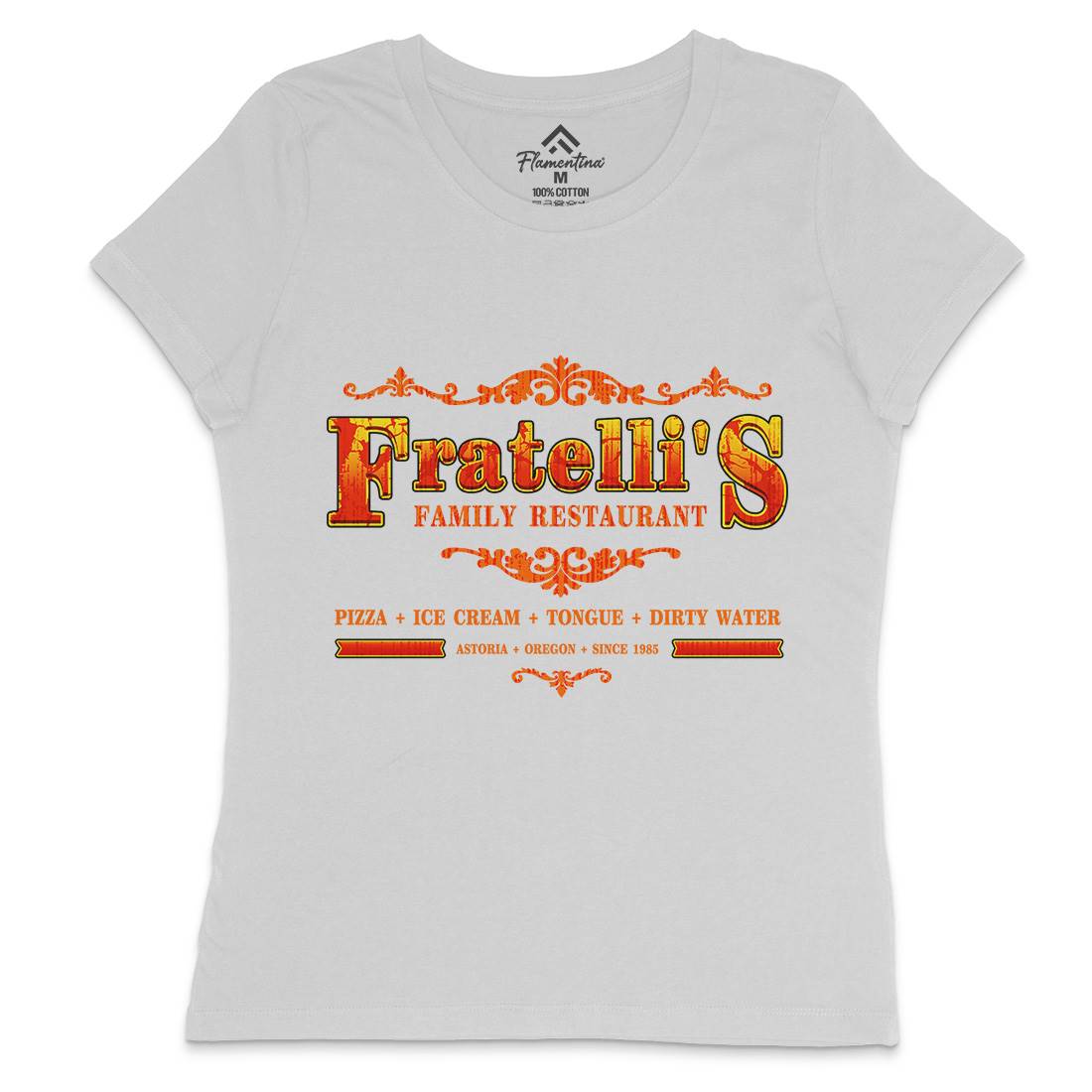 Fratellis Restaurant Womens Crew Neck T-Shirt Horror D353