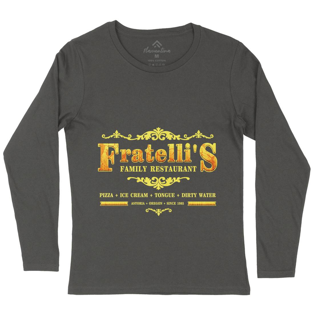 Fratellis Restaurant Womens Long Sleeve T-Shirt Horror D353