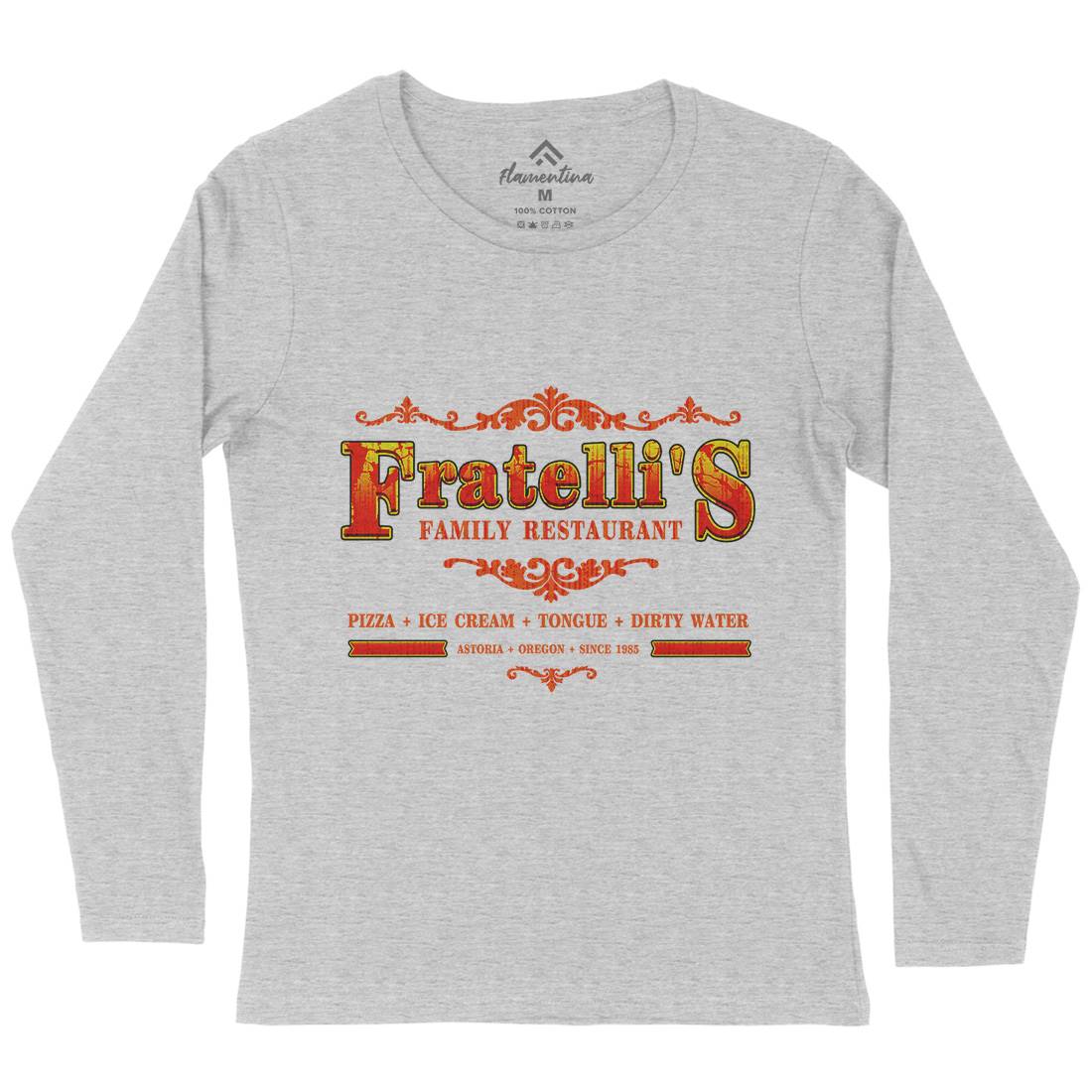 Fratellis Restaurant Womens Long Sleeve T-Shirt Horror D353