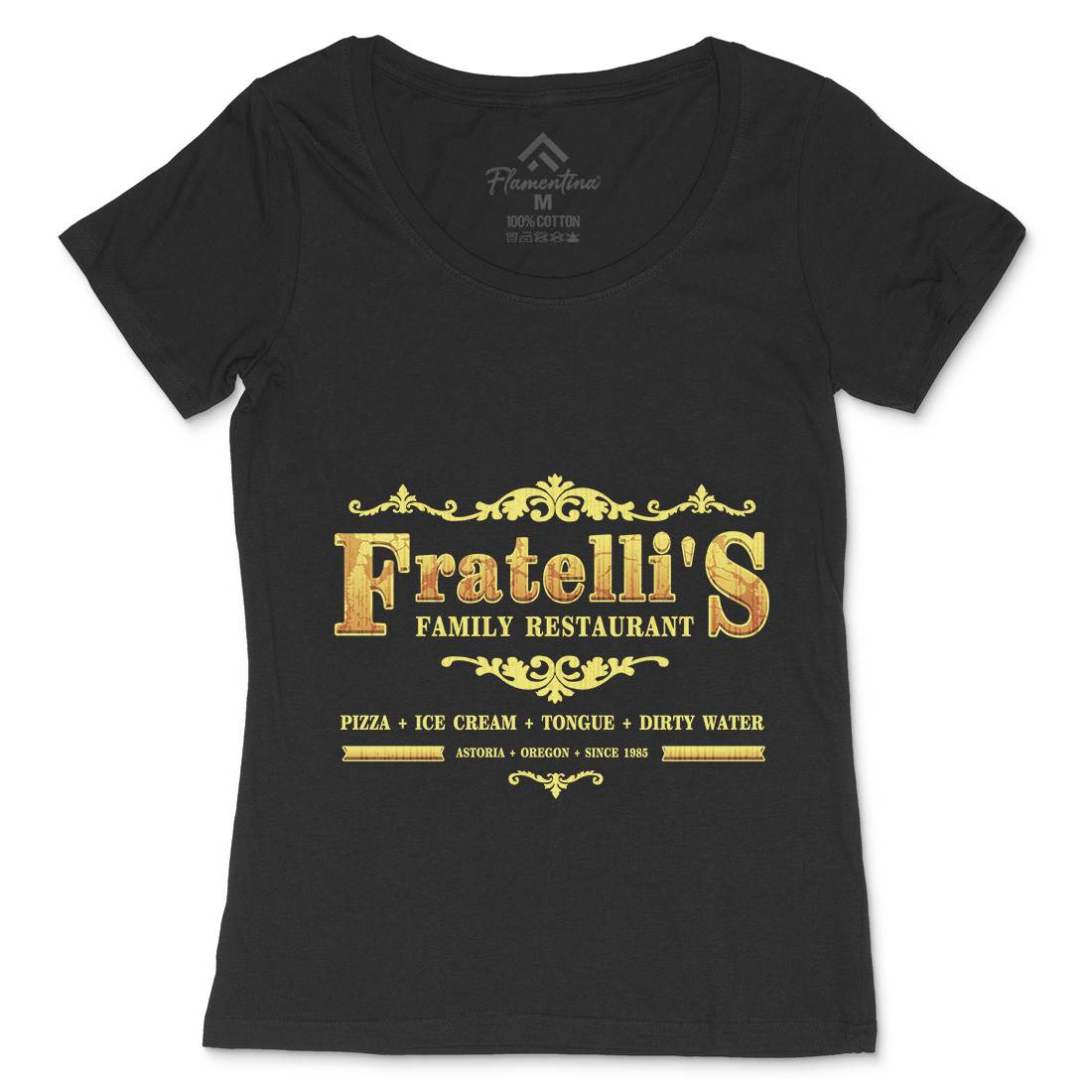 Fratellis Restaurant Womens Scoop Neck T-Shirt Horror D353
