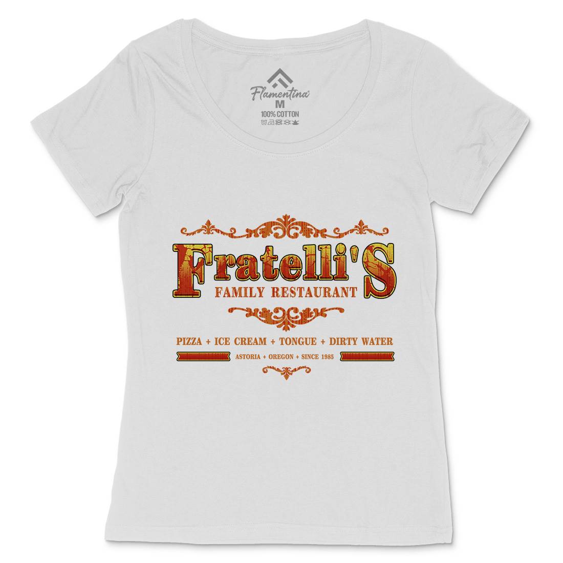 Fratellis Restaurant Womens Scoop Neck T-Shirt Horror D353