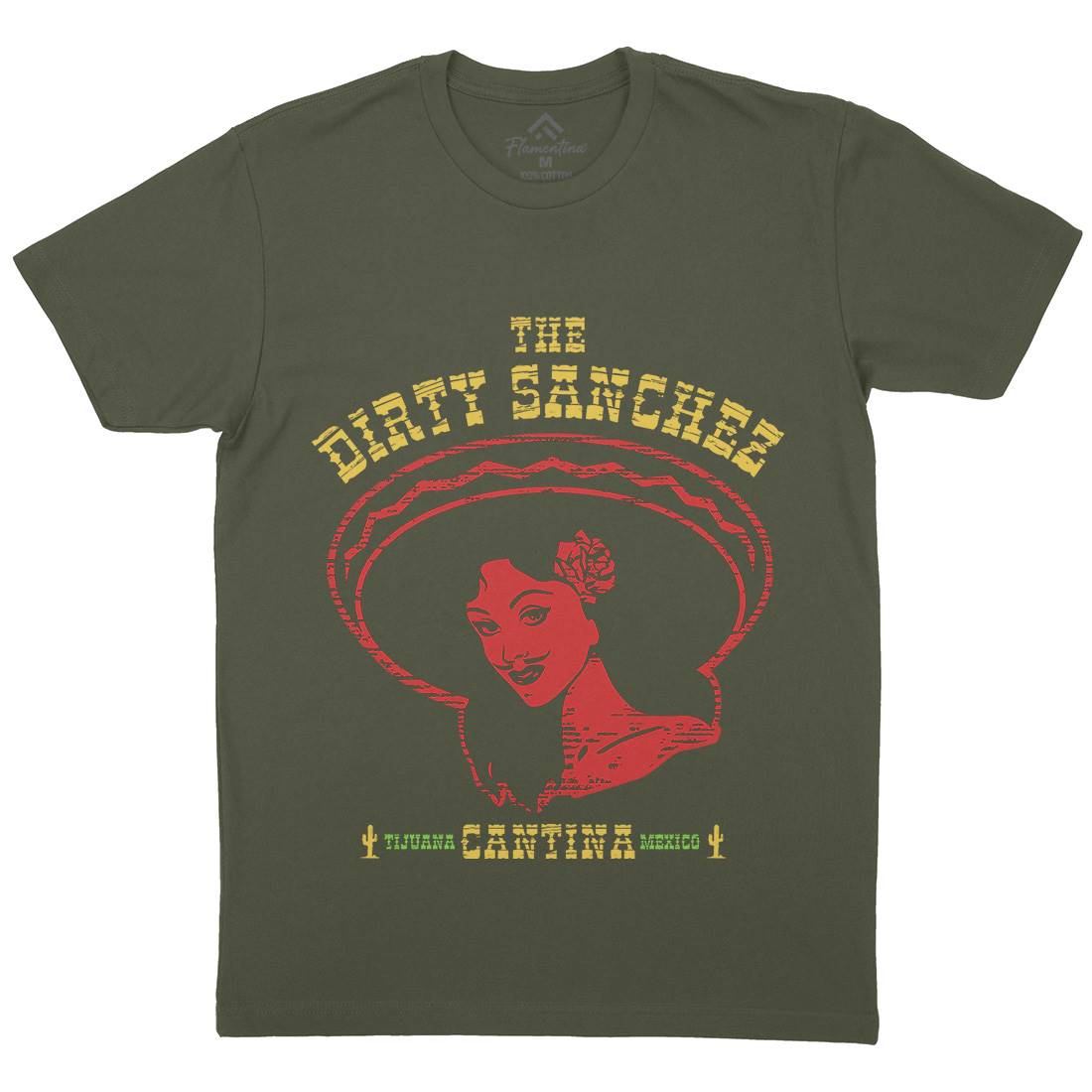 Dirty Sanchez Mens Organic Crew Neck T-Shirt Retro D354