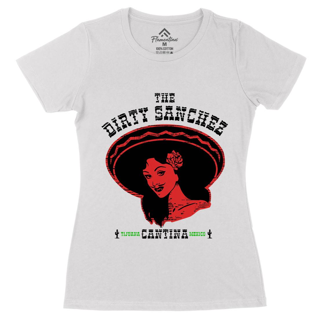 Dirty Sanchez Womens Organic Crew Neck T-Shirt Retro D354